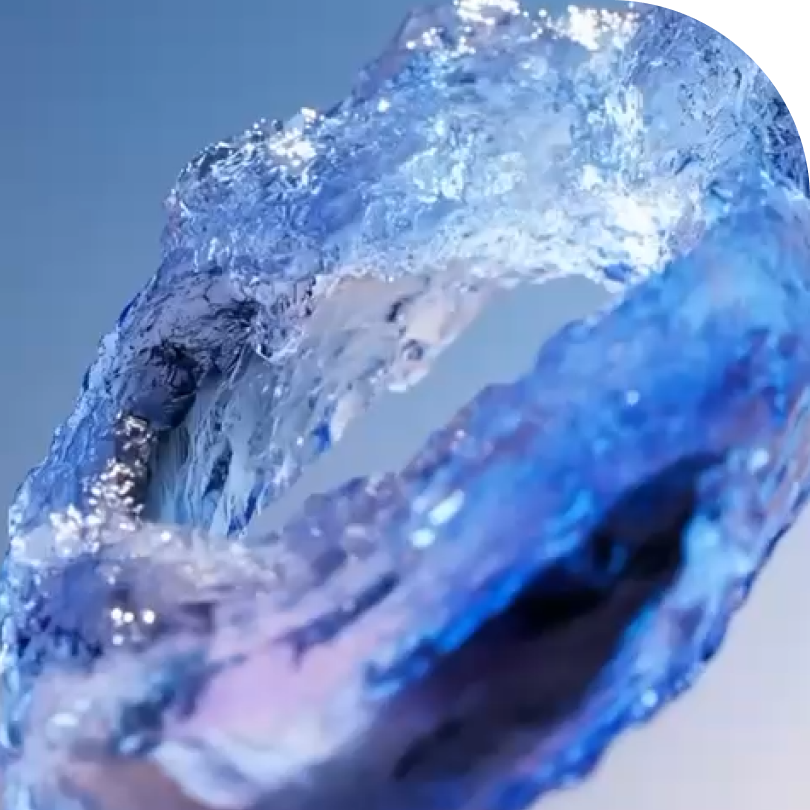 Blue crystal structure representing brand foundations